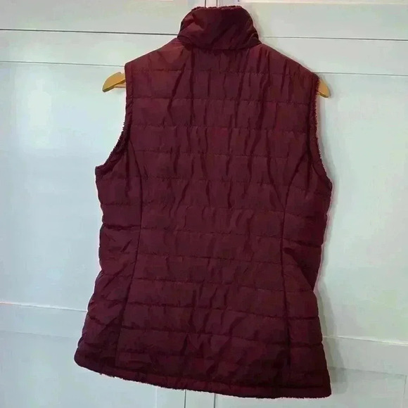 Women’s Large Burgundy Vest Zip Up - Picture 7 of 7